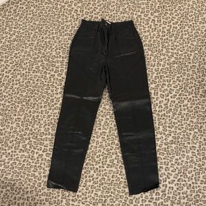Aritzia. Wilfred Black Faux Leather Pants. Size 25.